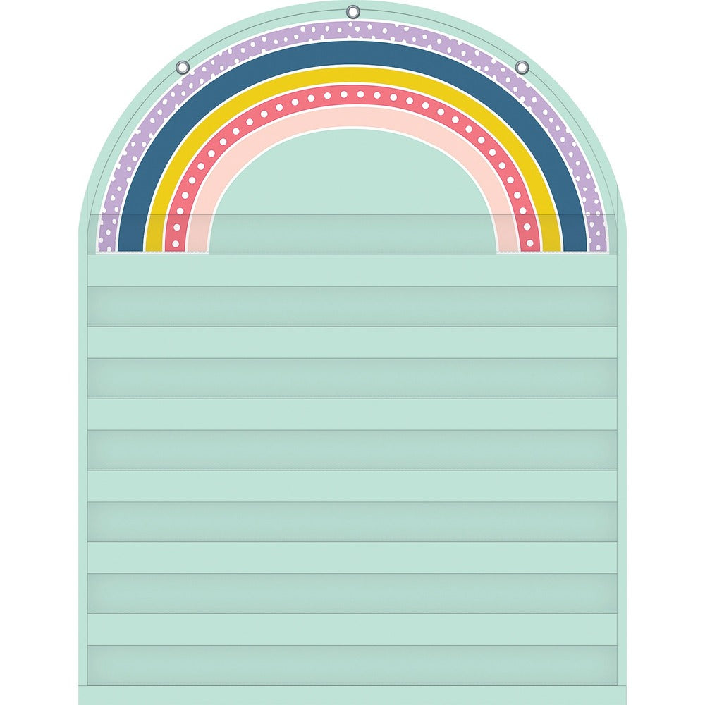Image of Teacher Created Resources Chart, w/7 Pockets, Metal Grommets, Rainbow