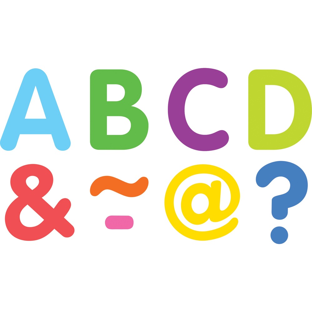 Image of Teacher Created Resources Letters, Magnetic, Uppercase, 2"L, 87Pcs/PK, Multi