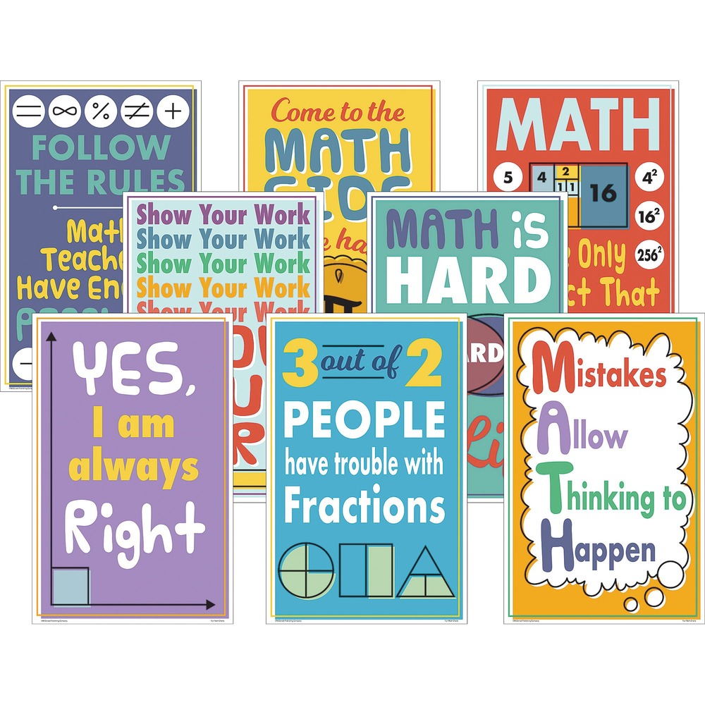 Image of Teacher Created Resources Posters, Math, 8/PK, 11"x17", Multi