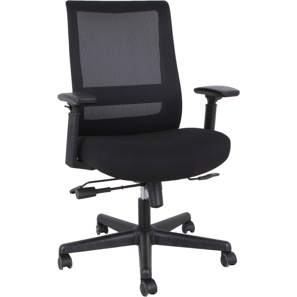 Image of Lorell High-back Chair,Mesh Back,27.5"x17.75-19.625"x39"-42.75",BK