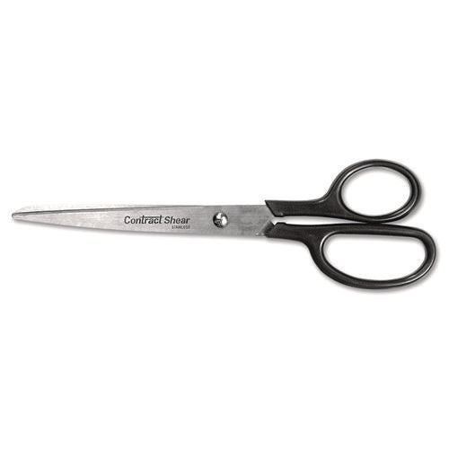 Image of Westcott® Straight Contract Scissors, 8" Long, 3" Cut Length, Straight Black Handle