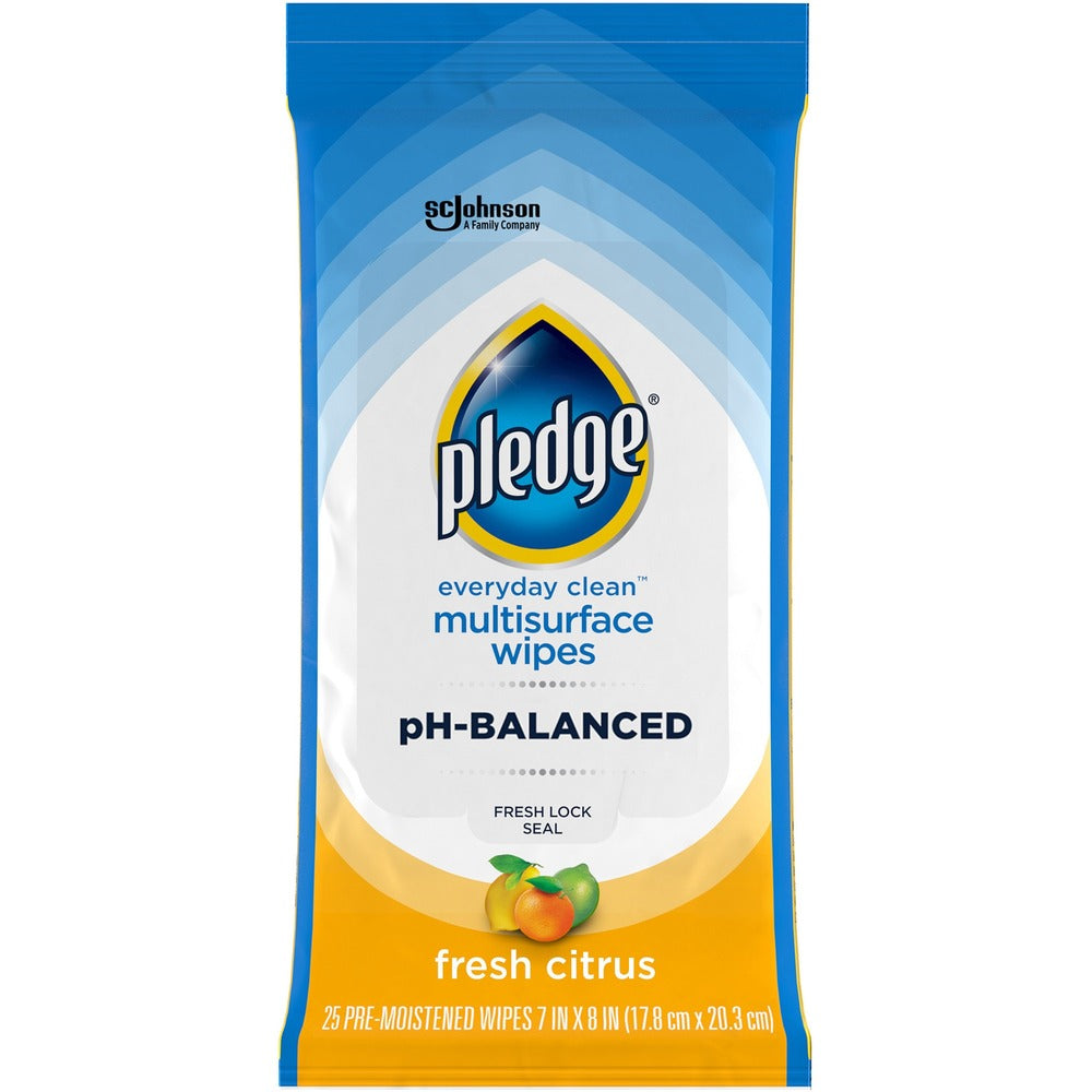Image of S.C. JOHNSON & SON, INC Multisurface Cleaning Wipes,FreshCitrus,25/PK,12PK/CT,BE
