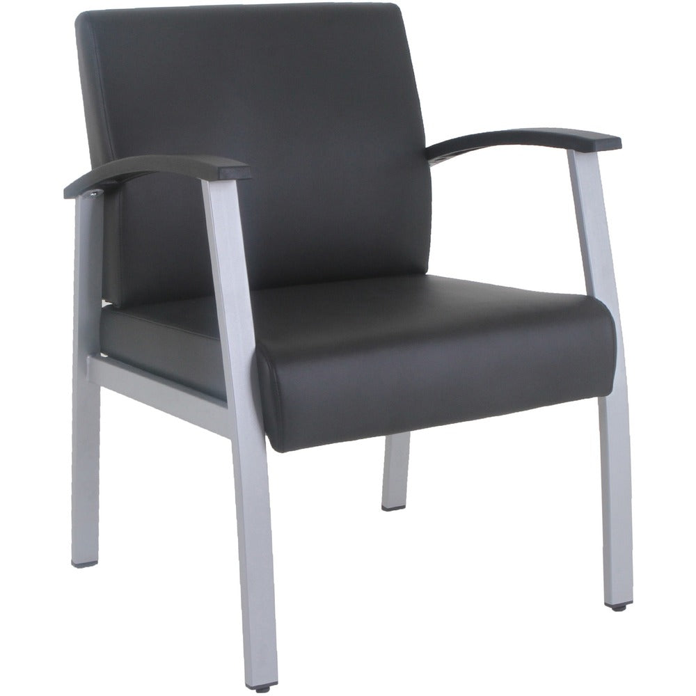 Image of Lorell Chair,Guest,Mid-Back,Antimicrobial,24.75"x25.5"x33-675",BK