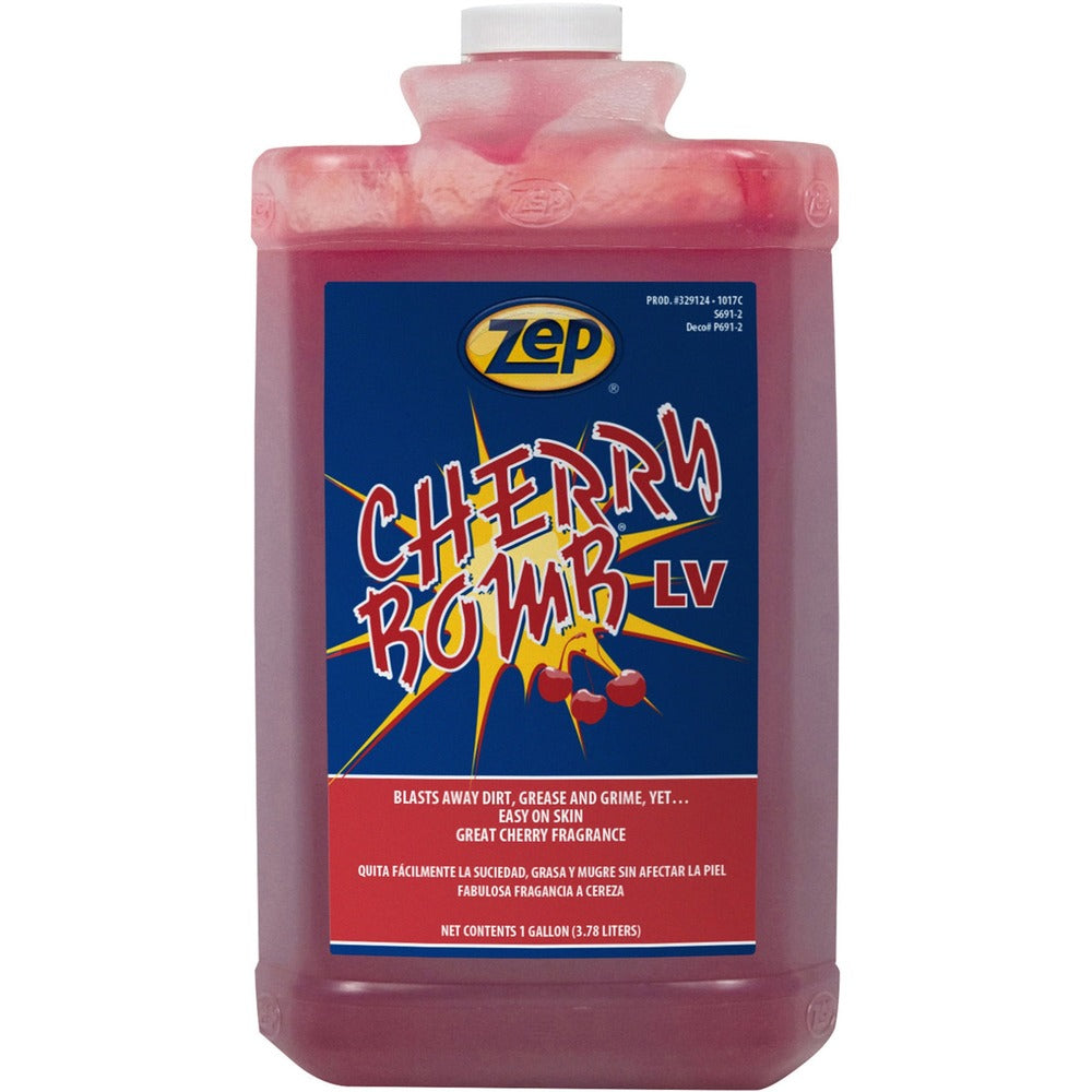 Image of Zep Commercial Hand Cleaner, Industrial, Pumice, Cherry, 1 Gal, Red