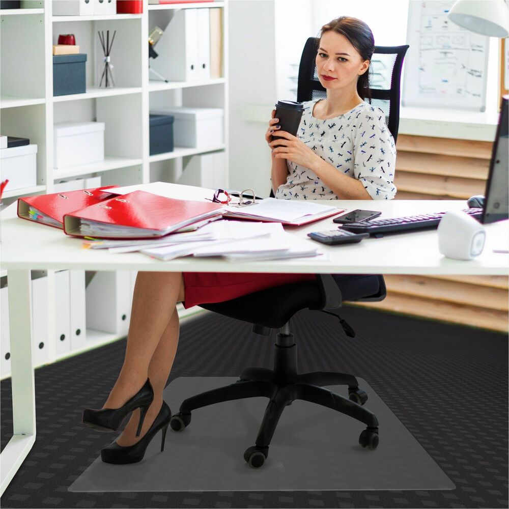 Image of FloorTex Chairmat,f/Carpet, APET,Rectangle,29"x47",Clear