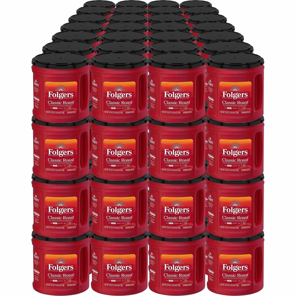 Image of Folgers Coffee,Classic,Med Roast,25.9oz Canister,6/CT,49CT/PL,BN