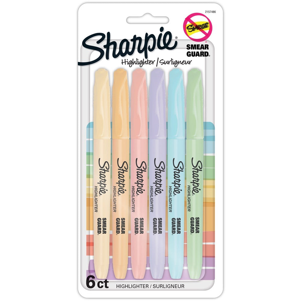 Image of Newell Brands Highlighter, Chisel Point, Nontoxic, 6/PK, Pastel Assorted