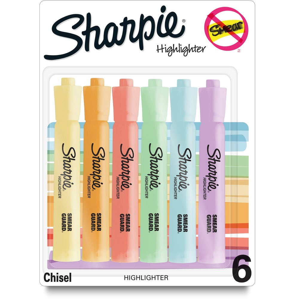 Image of Newell Brands Accent Highlighter, Chisel Point, 6/PK, Pastel AST