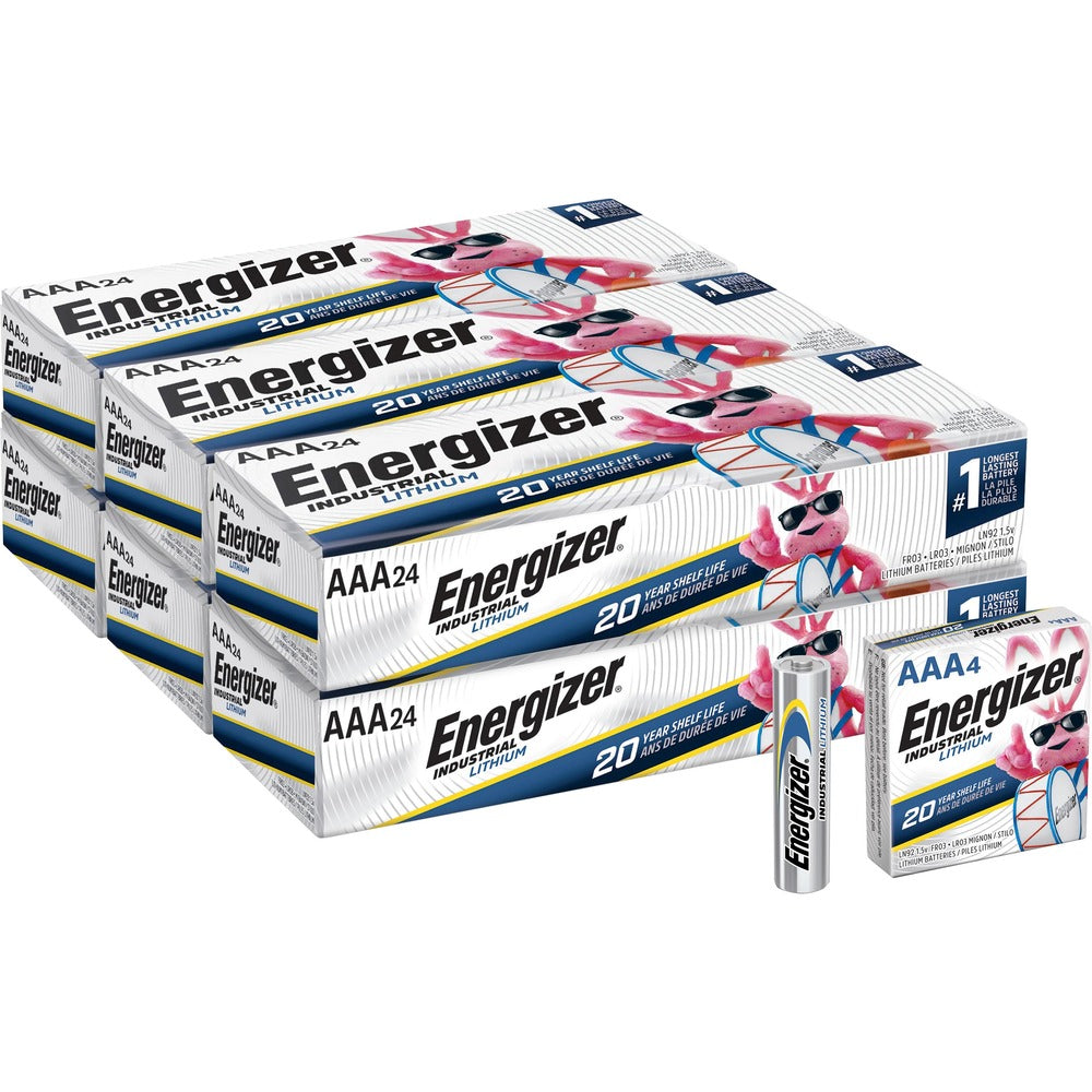 Image of Eveready Battery Co Inc Batteries,Lithium,Industrial,AA,4/PK,6PK/BX,6BX/CT,Silver