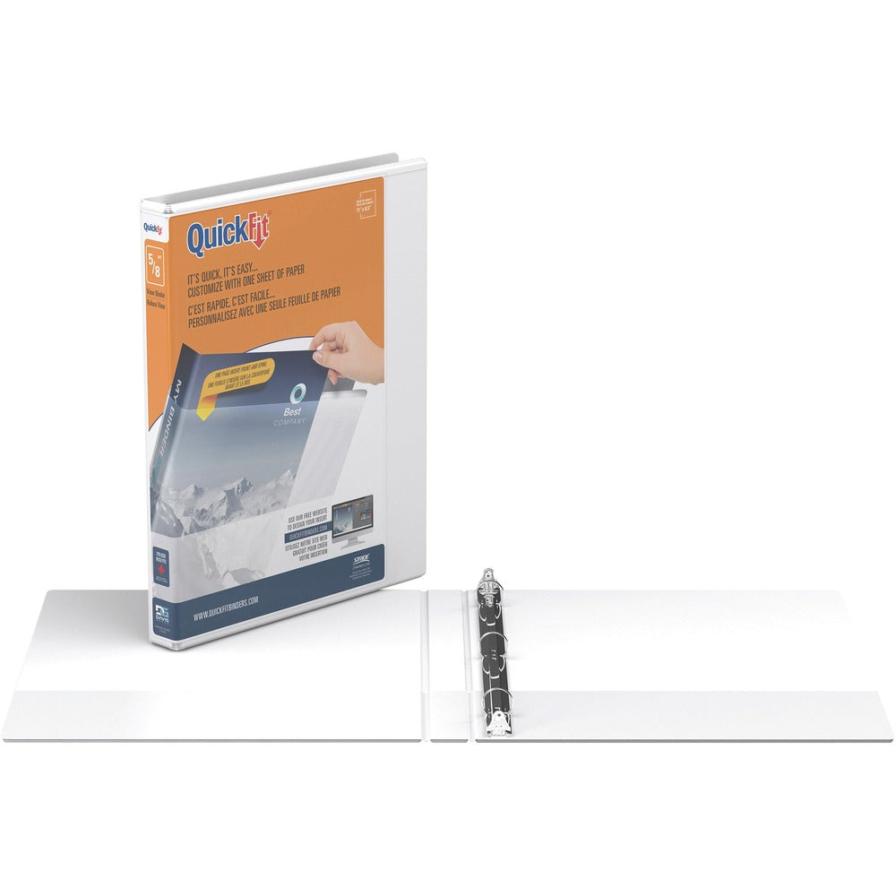 Image of Stride, Inc. View Binder, Round Ring, 5/8" Cap, Letter-size, White