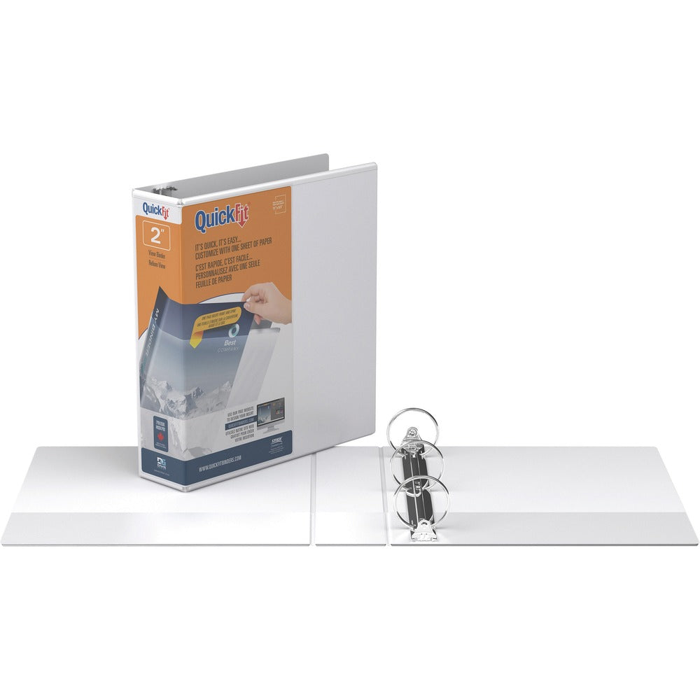 Image of Stride, Inc. View Binder, Round Ring, 2" Cap, Letter-size, White