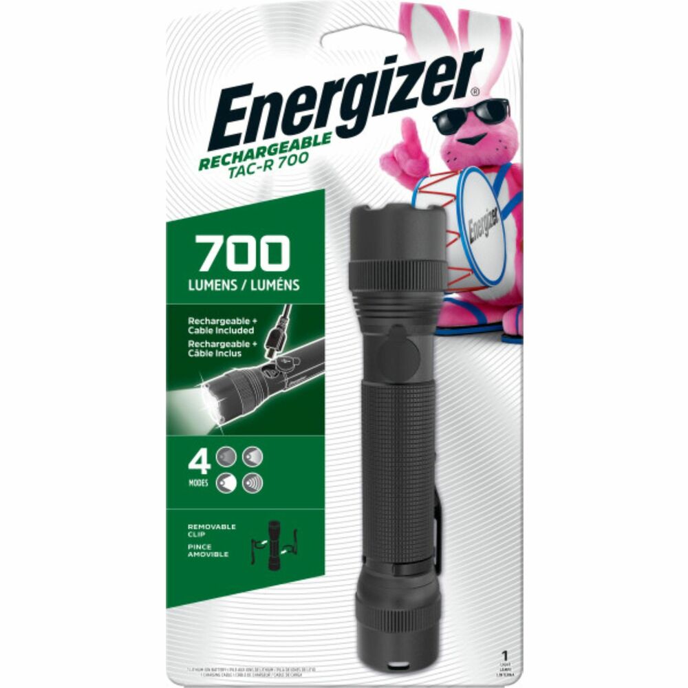 Image of Eveready Battery Co Inc Flashlight,Rechargeable,Aluminum,LED,700 Lumens,Black