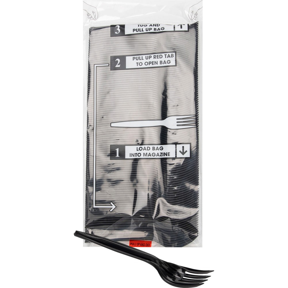 Image of EMS Mind Reader LLC Forks,Dispenser Refills,Polystyrene,100/PK,BK