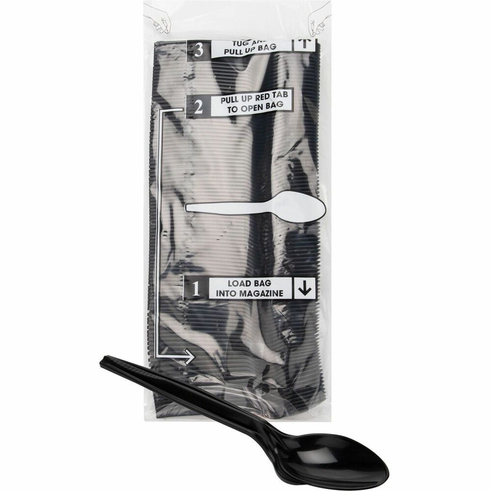 Image of EMS Mind Reader LLC Spoons,Dispenser Refills,Polystyrene,100/PK,BK