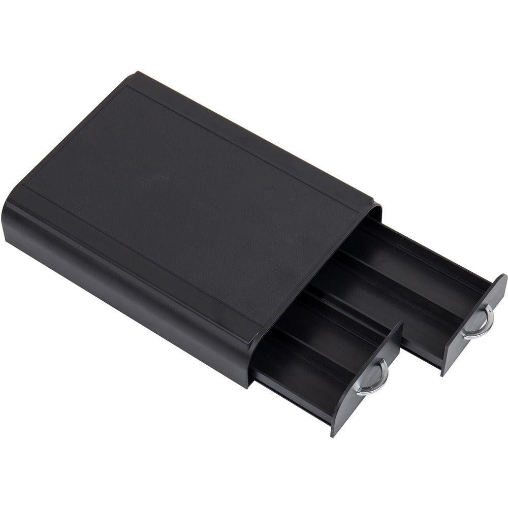 Image of EMS Mind Reader LLC Coffee Pod Organizer,2 Drawer,Plastic,9.5"x12.25"x2.5",BK