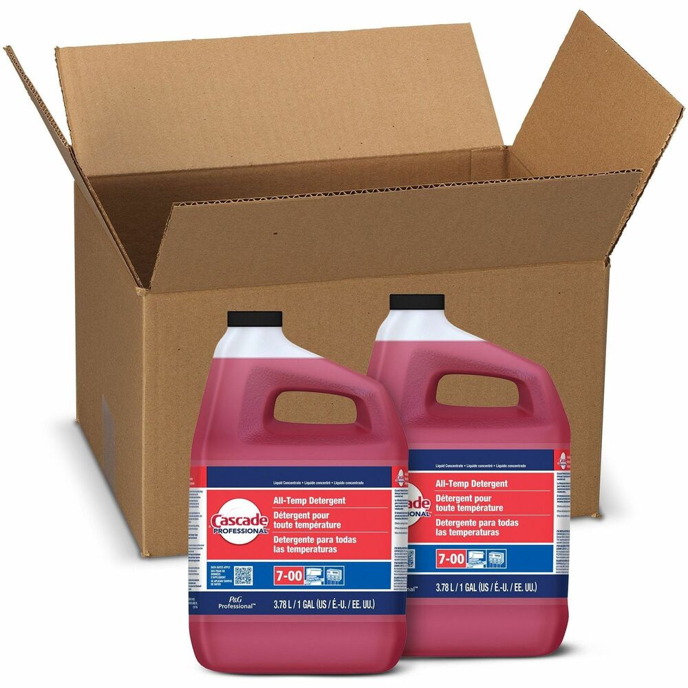 Image of Procter & Gamble Commercial Dishwash Detergent,All-Temp,1 Gal,2/CT,RD