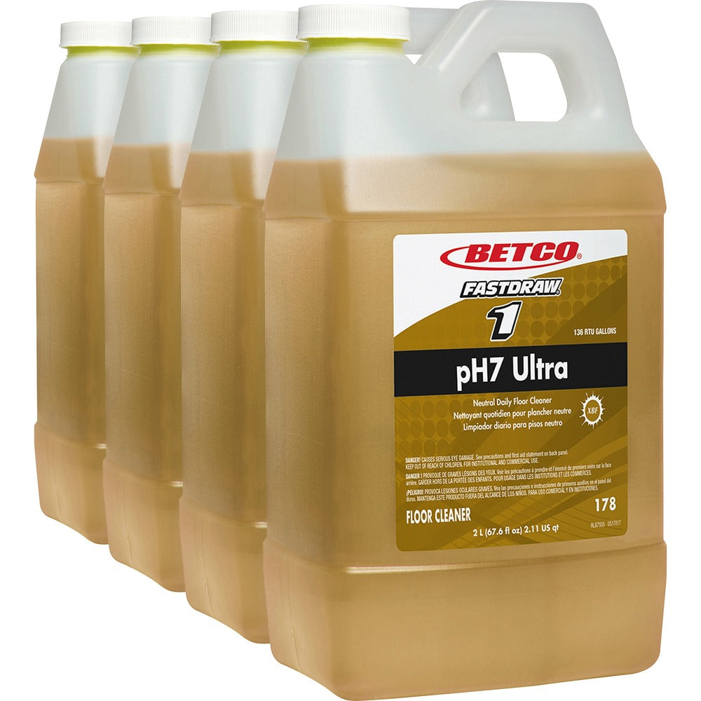 Image of Betco Corporation Floor Cleaner,Neutral,Conc,Liquid,FastDraw 1,2L,4/CT,YW