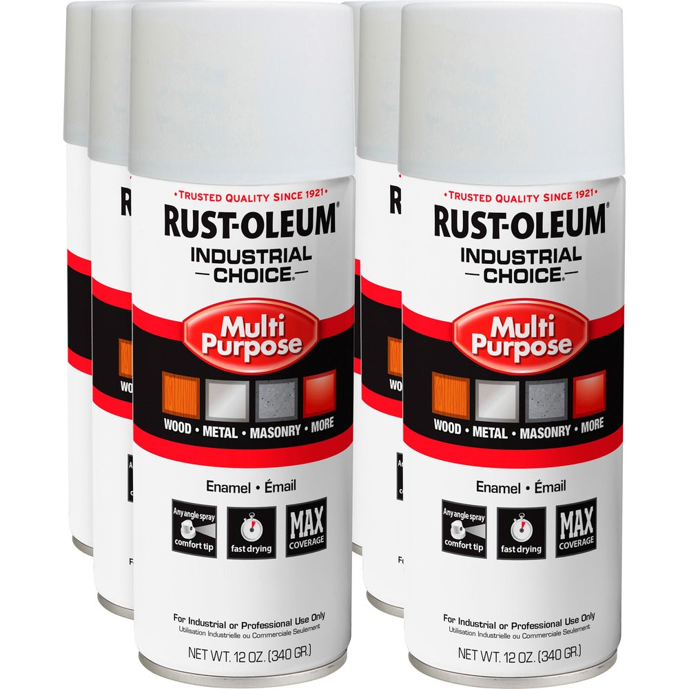 Image of Rust-Oleum Spray Paint,Oil-Based,Indoor/Outdoor,12 oz,6/CT,WE