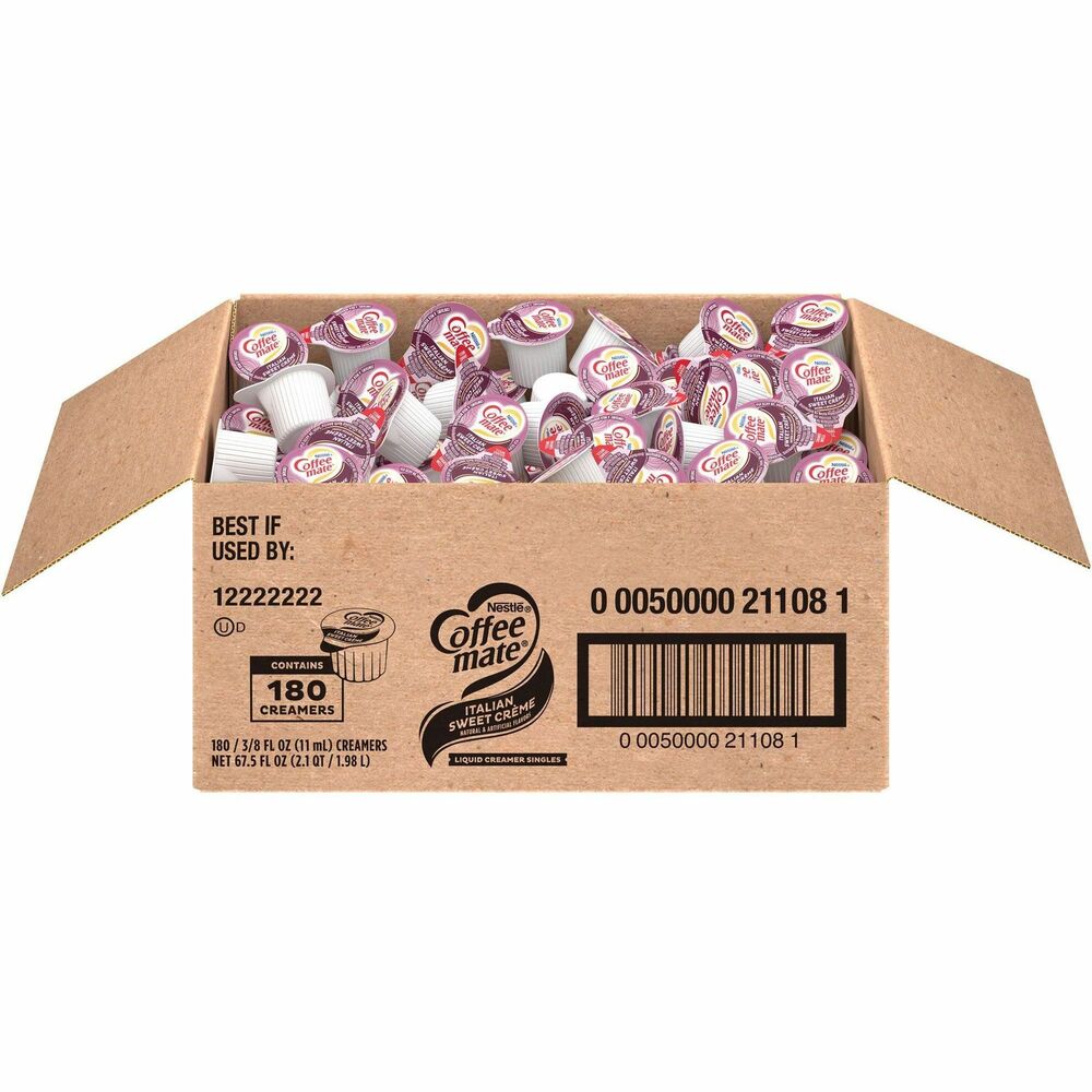 Image of Nestle USA Creamer,Liquid,Italian Sweet Creme,0.38oz Singles,180/CT,WE