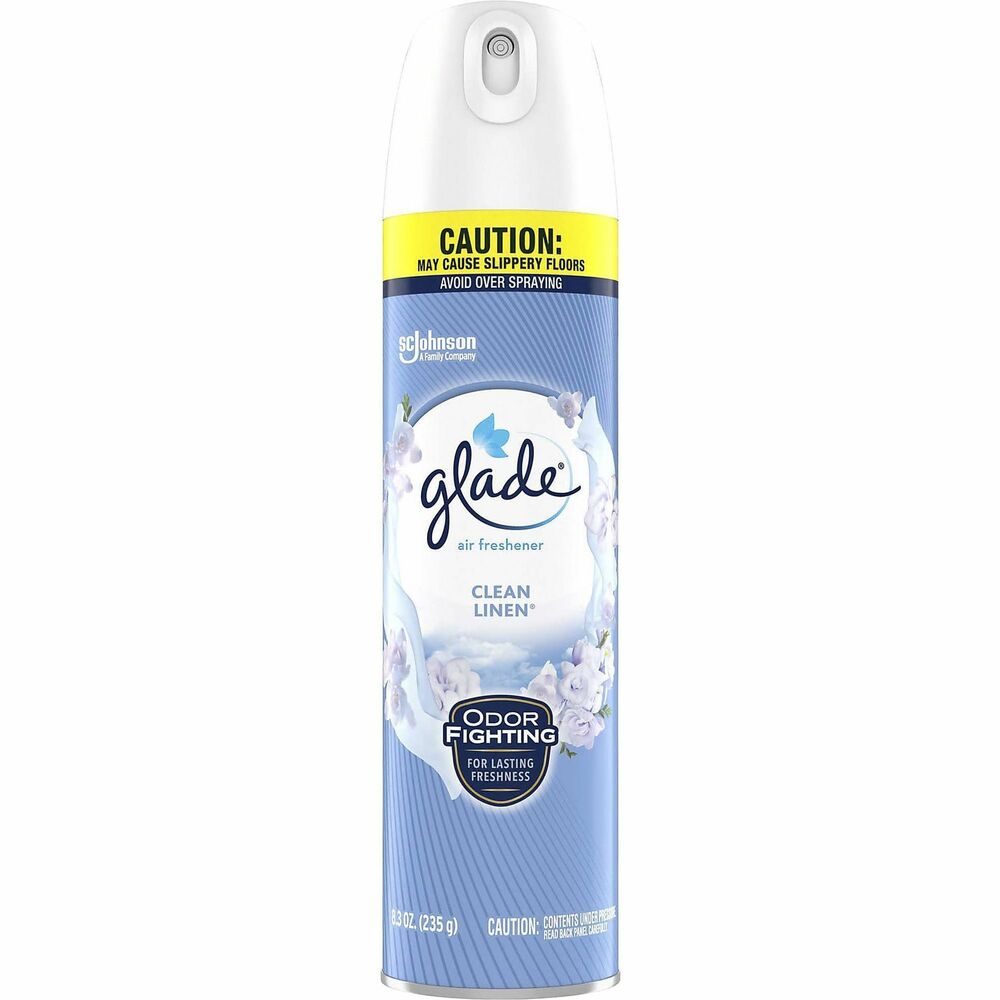 Image of S.C. JOHNSON & SON, INC Air Freshener Spray, Glade, Clean Linen, 8.3 oz., MI