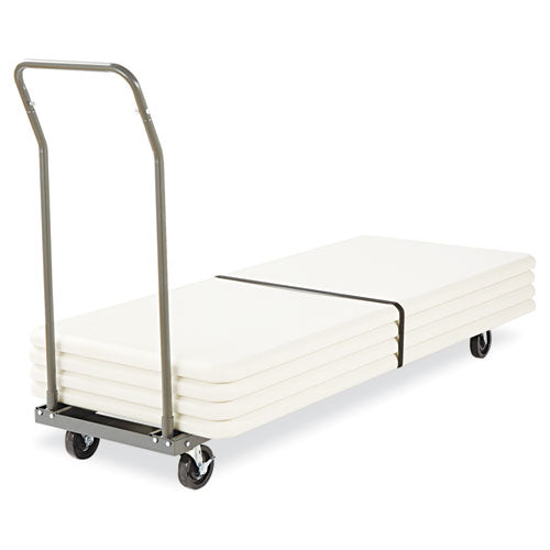 Image of Alera® Chair/Table Cart, Metal, 600 lb Capacity, 20.86" x 50.78" to 72.04" x 43.3", Black