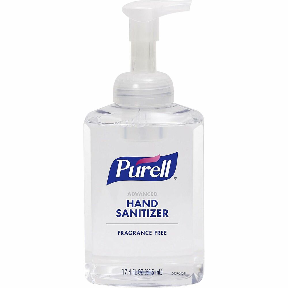 Image of Gojo Foaming Hand Sanitizer, Pump Bottle, 17.4oz, Clear