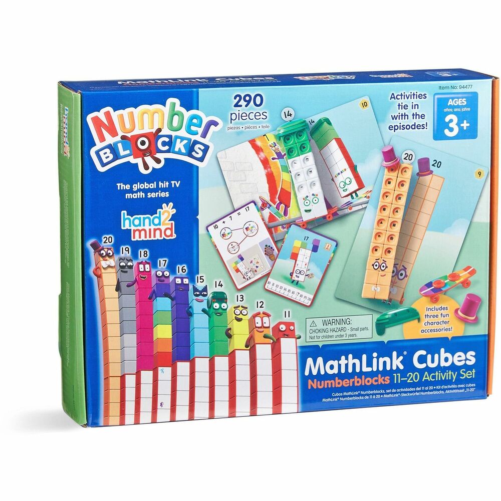 Image of Learning Resources Math Activity Set,Numberblocks,Linking Cubes,No. 11-20