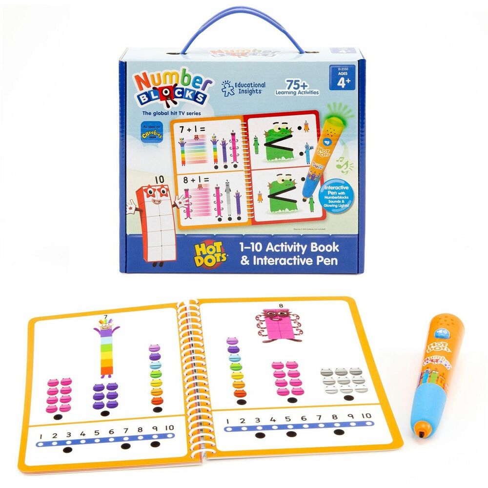 Image of Learning Resources Interactive Pen,Math,Hot Dots,Numberblocks,60Pgs,No. 1-10