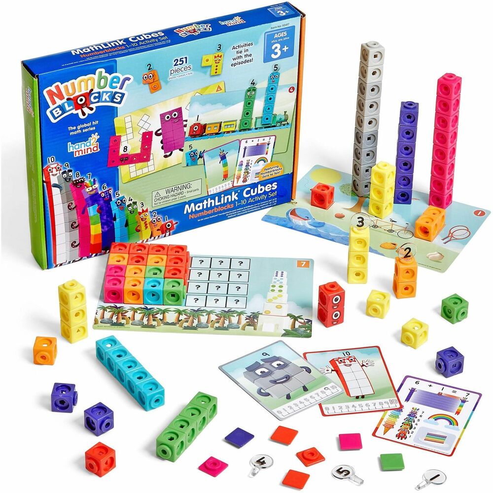 Image of Learning Resources Math Activity Set,Numberblocks,Linking Cubes,No. 1-10