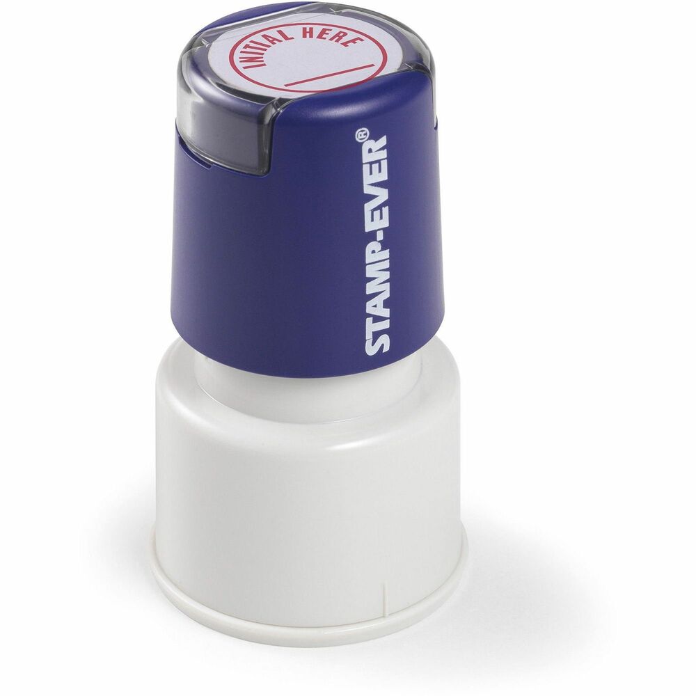 Image of Trodat USA Stamp, Pre-Inked, "INITIAL HERE", 3/4" Impression, Red