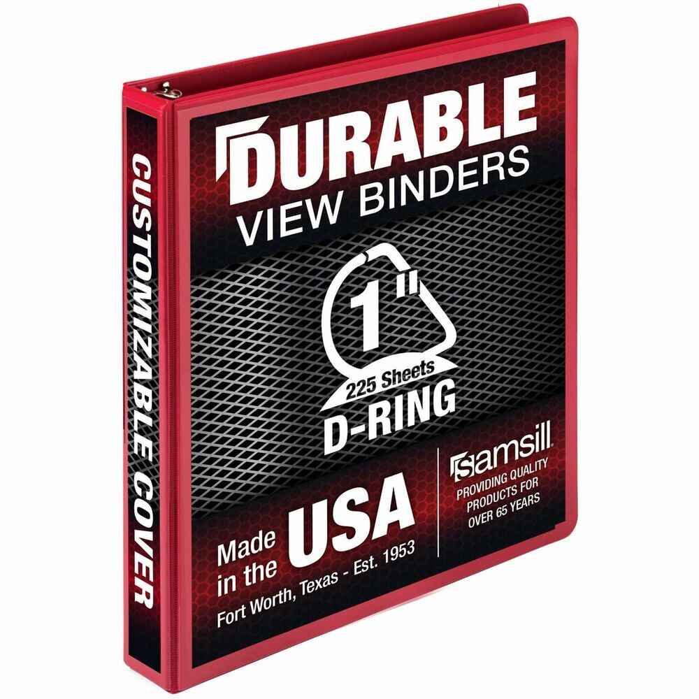 Image of Samsill Binder,D-Rings,225-Sht Capacity,1"Cap,RD