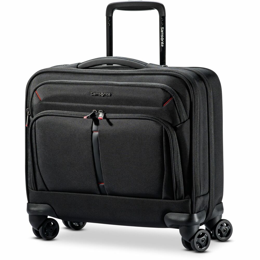 Image of Samsonite Carry-On Luggage,4 Spinners,Polyester,f/15.6"Laptop,BK