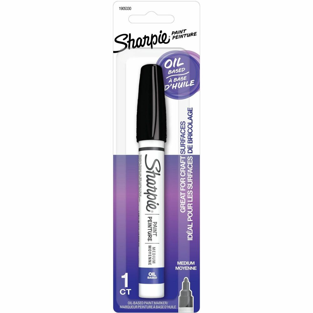 Image of Newell Brands Sharpie Paint Marker, Oil-Based, Medium Point, Black
