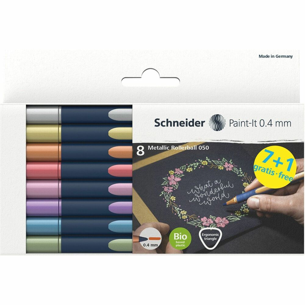 Image of Rediform Pens,0.4mm,Capped,8/PK,Metallic AST