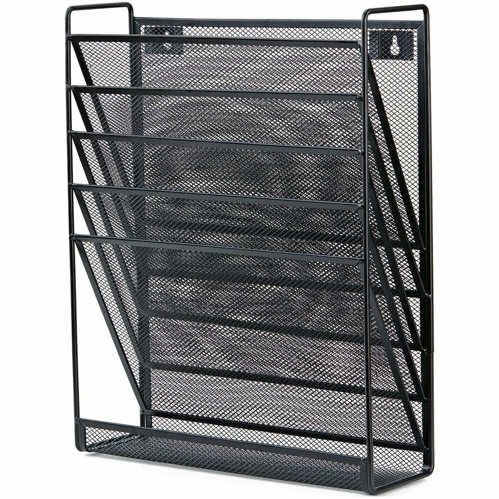 Image of Lorell Wall File,5 Pockets,Letter-Size,Steel Mesh,BK