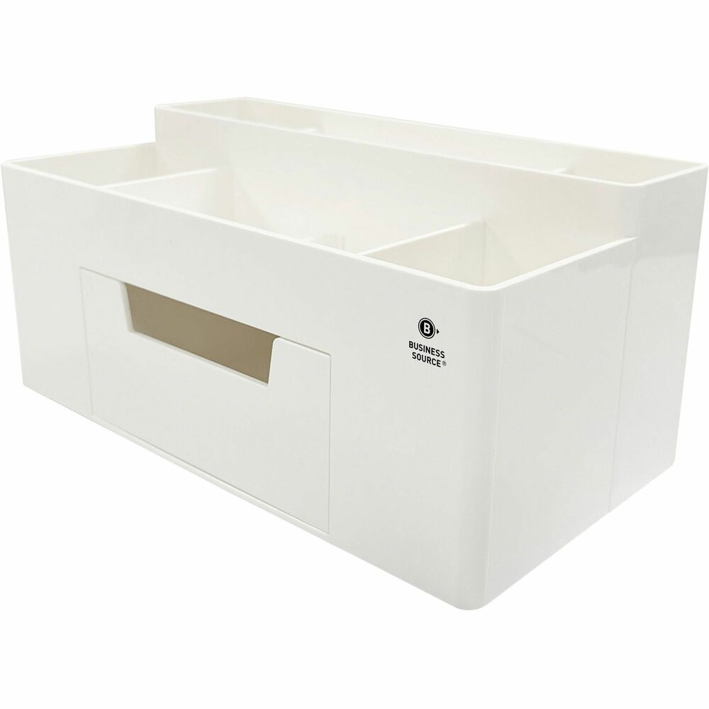 Image of Business Source Desktop Organizer,w/Drawer,Plastic,8-9/10"x4-4/5"x3-9/10",WE