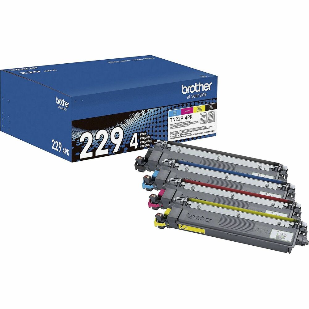 Image of Brother Toner Cartridge,f/L3295CDW,1500/1200PgYld,4/PK,BK/CY/MA/YW