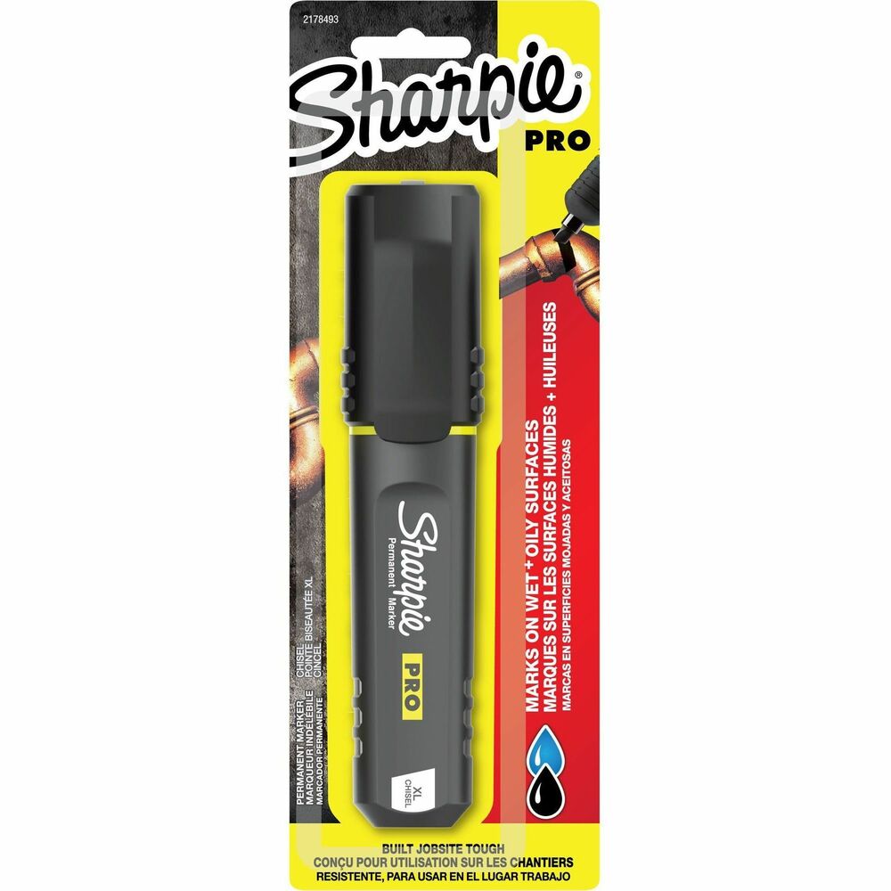 Image of Newell Brands Permanent Marker, Sharpie Pro, Extra Large Chisel Pt, Black
