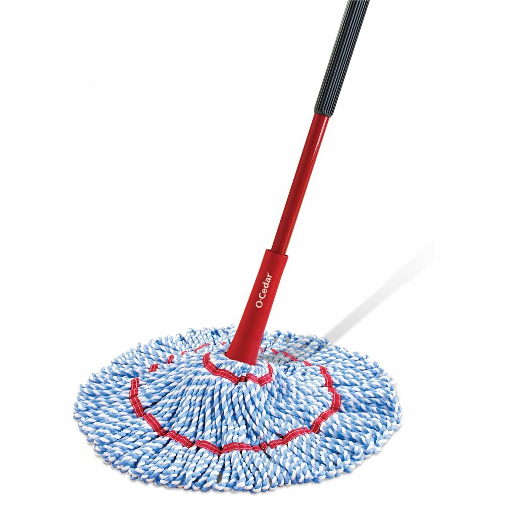 Image of O-Cedar Mop,MicroTwist,w/Microfiber Pad/Handle,Red/Blue/White