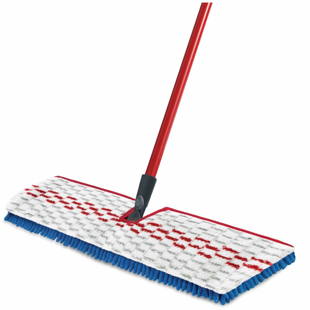Image of O-Cedar Mop,Wet/Dry,3-in-1,w/Microfiber Pad/Handle,Red/Gray/Blue