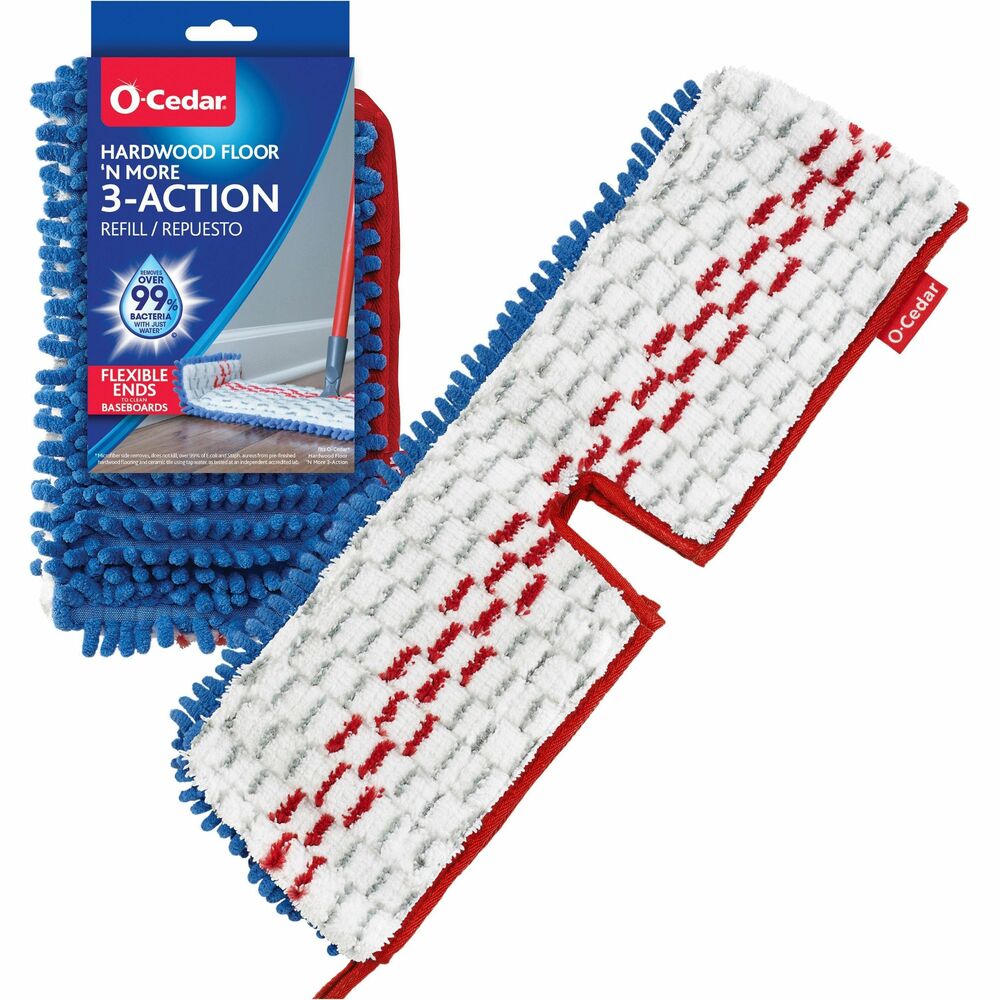 Image of O-Cedar Mop Refill,f/Floor'NMore 3-Action Mop,Microfiber/Chenille,MI