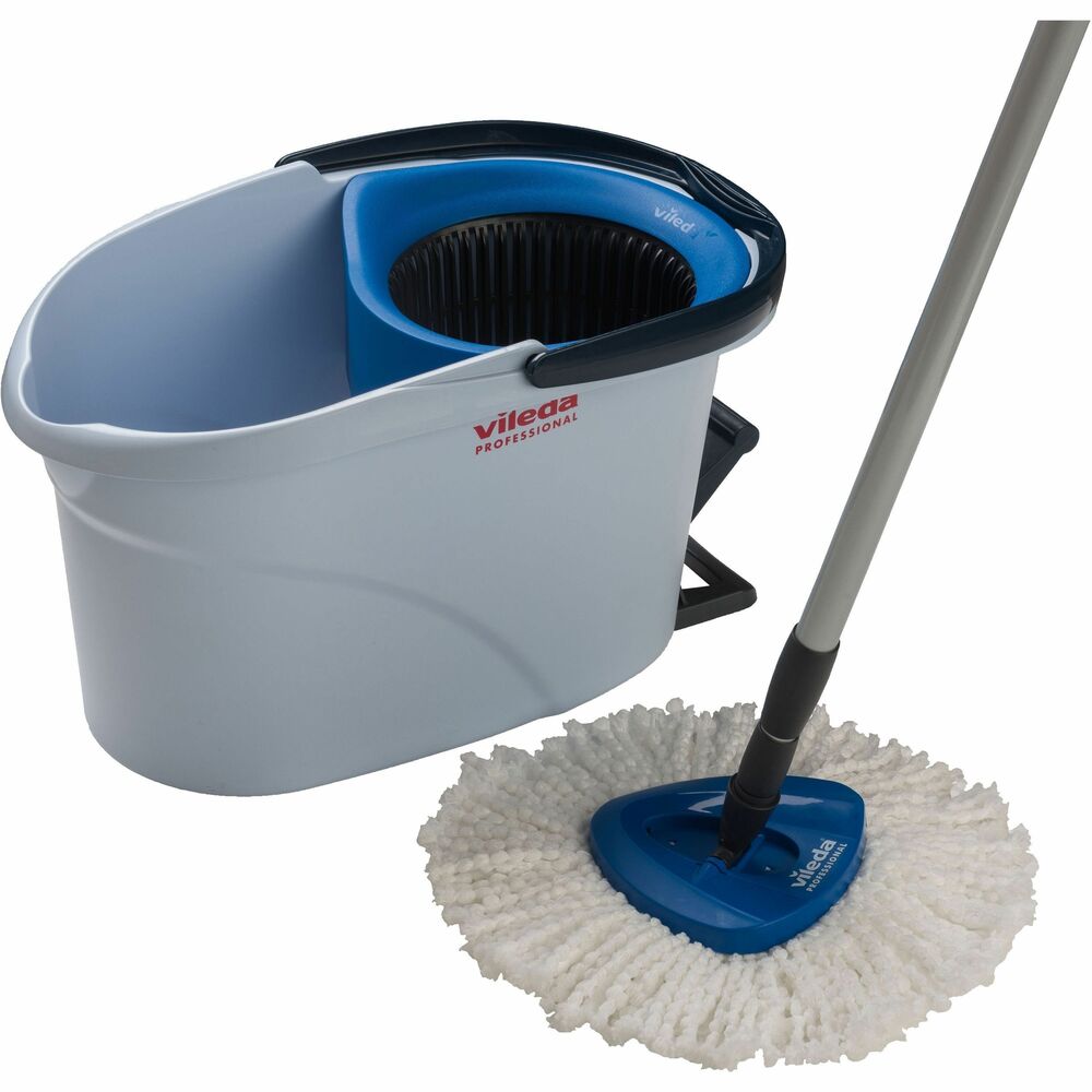 Image of Vileda Professional Mopping Kit,w/Wringer,Bucket,Microfiber Mophead