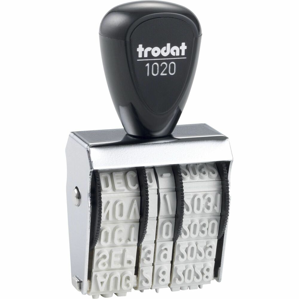 Image of Trodat USA Date Stamp, Rubber, Size 2, 4-Band, Month/Day/Year, Multi