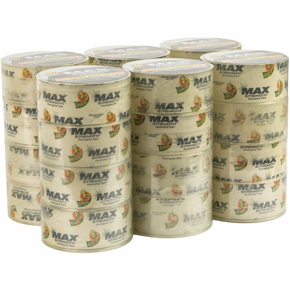 Image of Duck Brand Packing Tape, Max Strength, 1.88"x54.6 Yd, 24/PK, Clear