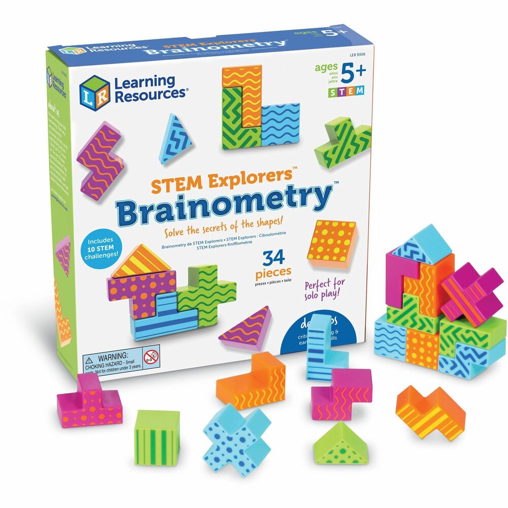 Image of Learning Resources STEM Set,Brainometry,Puzzles,Ages 5+,MI