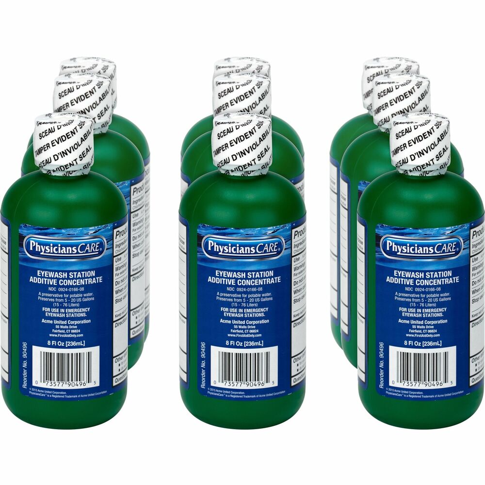 Image of First Aid Only, Inc Eyewash Additive,Concentrate,8 oz,12/CT,CL