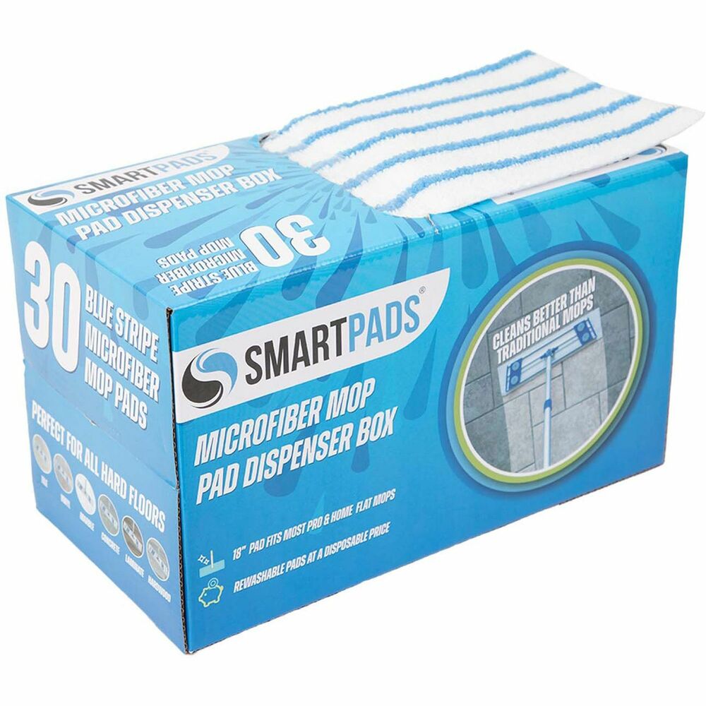 Image of Monarch Global Brands Mop Pads,Wet/Dry,Woven Microfiber,5"x18",30/BX,WE/BE