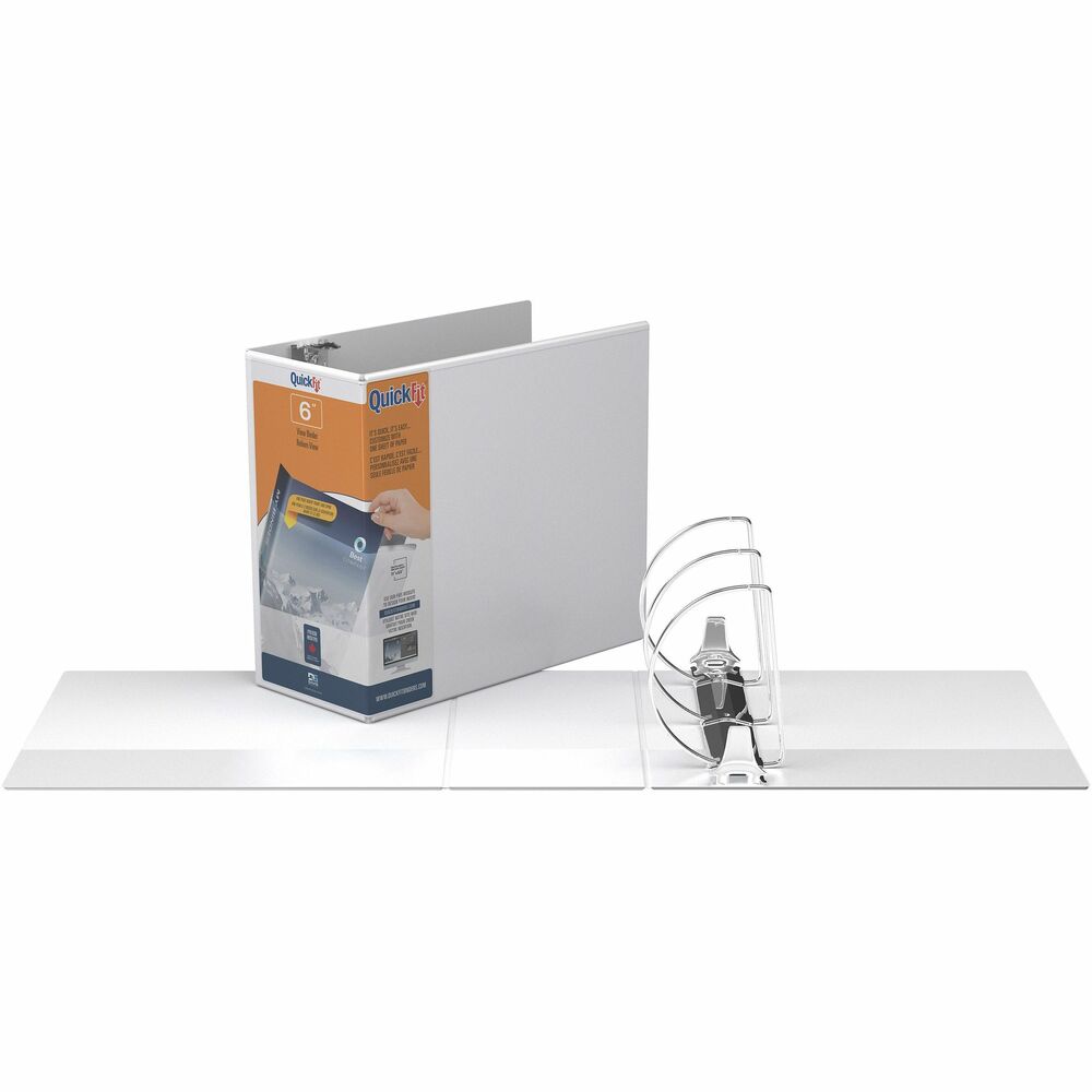 Image of Stride, Inc. View Binder,Quick Fit,D-Ring,6",11-1/4"x11-3/4",White