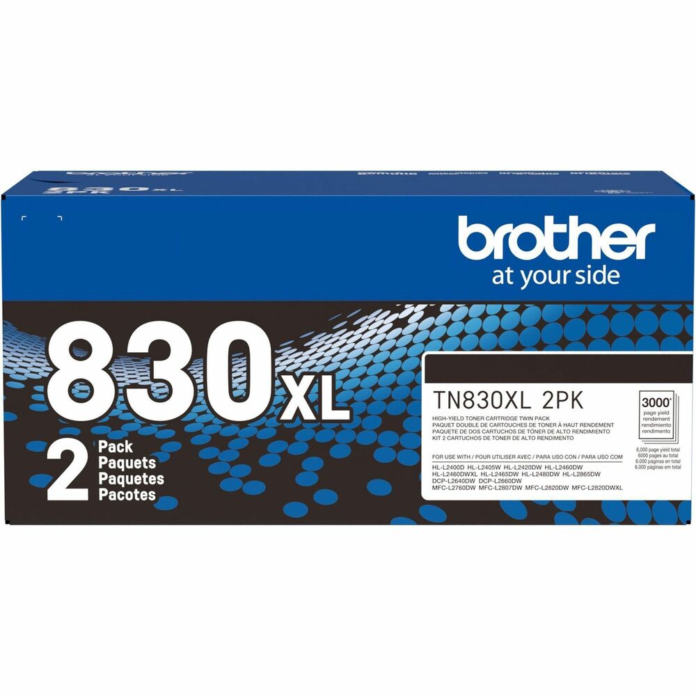 Image of Brother Toner Cartridge,f/HL-L2400D/HL-L2460DW,3000 Pg Yld,2/PK,BK