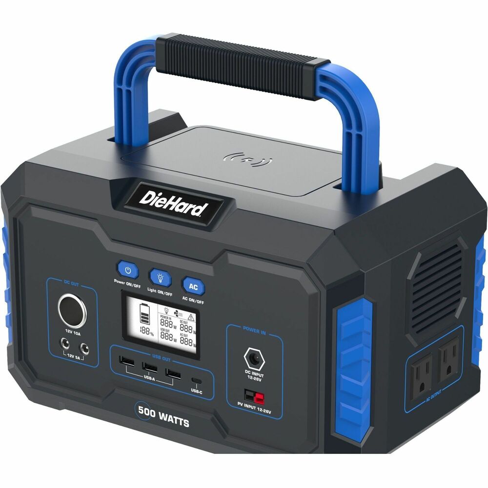 Image of ESM Power Station,USB/USB-C Port,DC Plugs,500Watt,Rich BK
